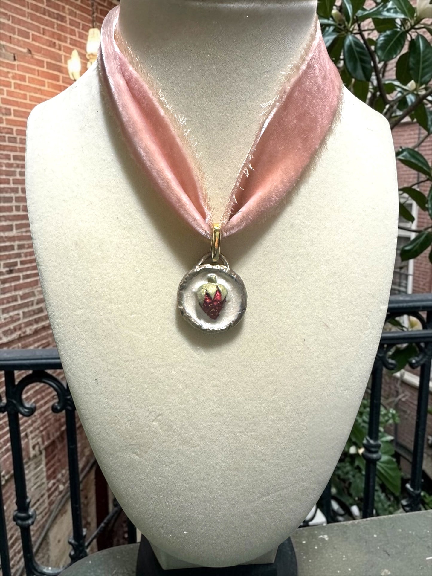Wild Strawberry Medallion & Gemstone Layering Set