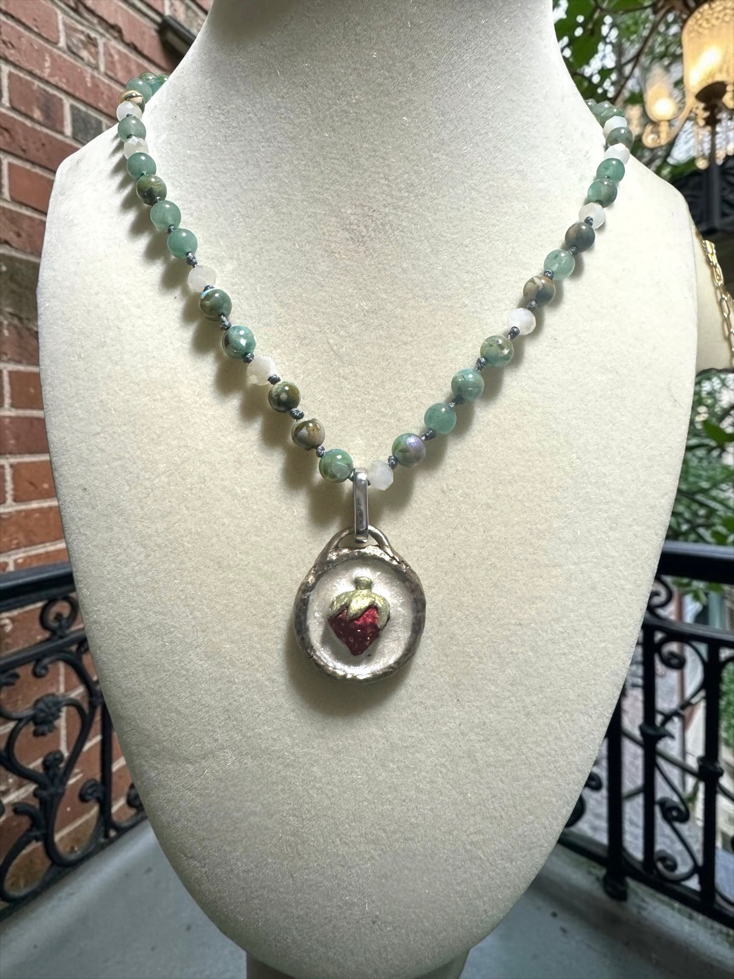 Wild Strawberry Medallion & Gemstone Layering Set